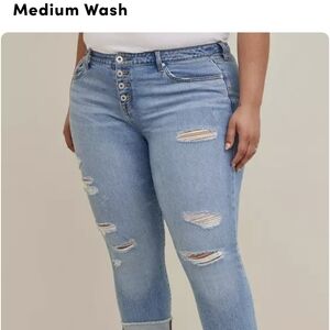 NWT Torrid Crop Boyfriend Women's Plus Jeans Size 22